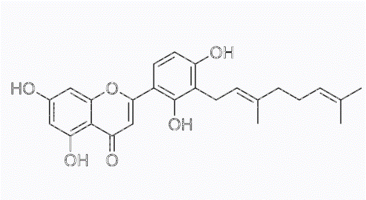 2-[3-(3,7-Dimethyl-2,6-octadien-1-yl)-2,4-dihydroxyphenyl]-5,7-dihydroxy-4H-1-benzopyran-4-one