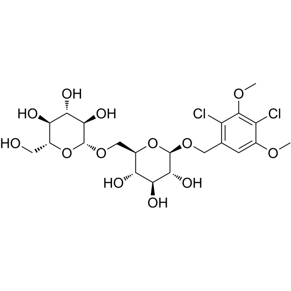 (2,4-dichloro-3,5-dimethoxyphenyl)methyl 6-O-β-D-glucopyranosyl-β-D-glucopyranoside