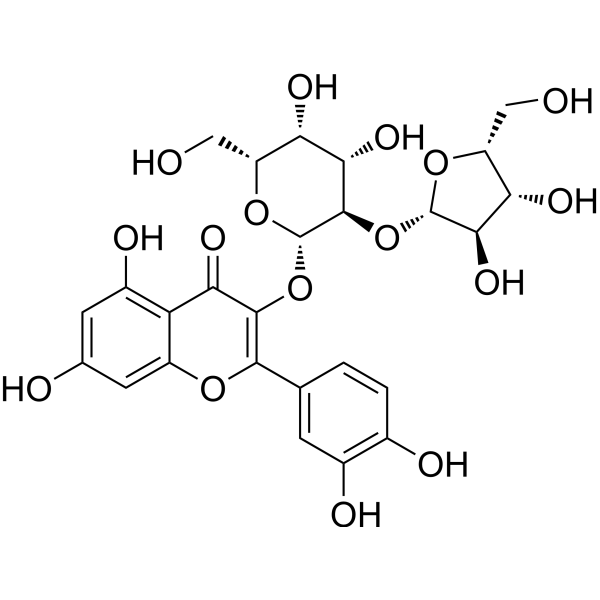 Quercetin 3-O-β-D-xylofuranosyl-(1→2)-β-D-galactopyranoside
