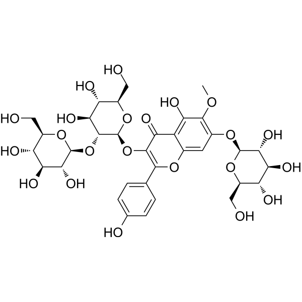 6-Methoxykaempferol 3-O-β-D-glucopyranosyl-(1 →2)-β-D-glucopyranosyl-7-O-β-D- glucopyranoside