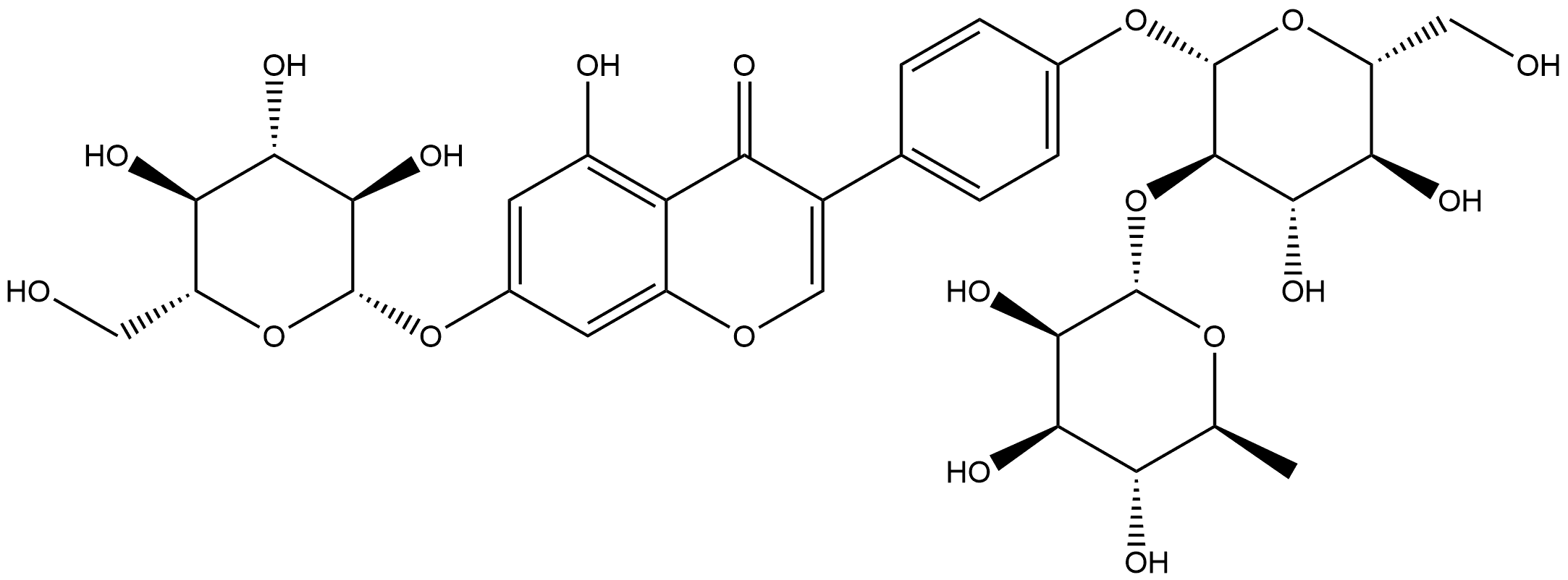 Genistein 7-O-β-D-glucopyranoside-4’-O-[α-L-rhamnopyranosyl-(1→2)-β-D-glucopyranoside]