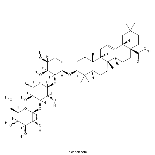 Oleanolic Acid 3 O Beta D Glucosyl 1 3 Alpha L Rhamnosyl 1 2 Alpha L Arabinoside Cas 33 8 Triterpenoids High Purity Manufacturer Biocrick