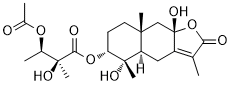 4α,8β-Dihydroxy-3α-(2-hydroxy-3-acetoxy-2-methylbutyryloxy)eudesm-7(11)-en-12,8α-olide