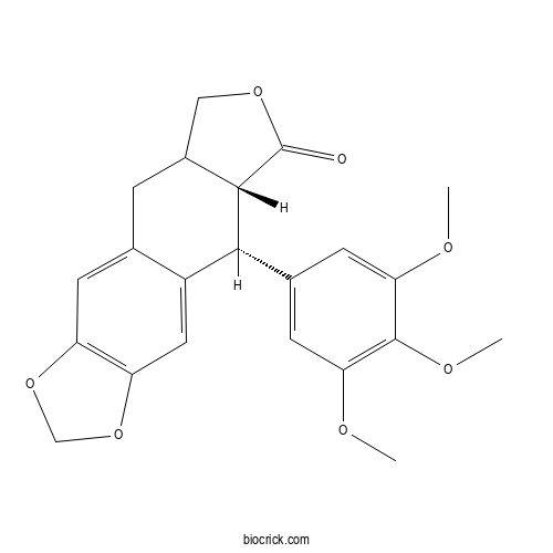 Furo[3',4':6,7]naphtho[2,3-d]-1,3-dioxol-6(5aH)-one,5,8,8a,9-tetrahydro-5-(3,4,5-trimethoxyphenyl)- (9CI)