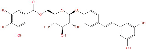 Resveratrol-4'-O-(6"-galloyl)-β-D-glucopyranoside