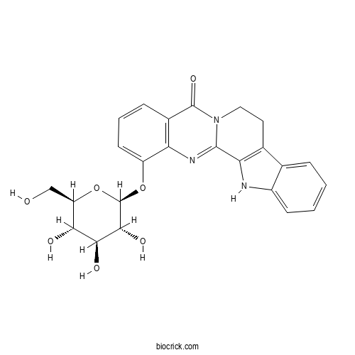 1-Hydroxyrutaecarpine 1-O-glucoside 2D chemical structure