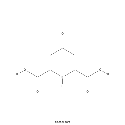 4-Hydroxypyridine-2,6-dicarboxylic acid 2D chemical structure