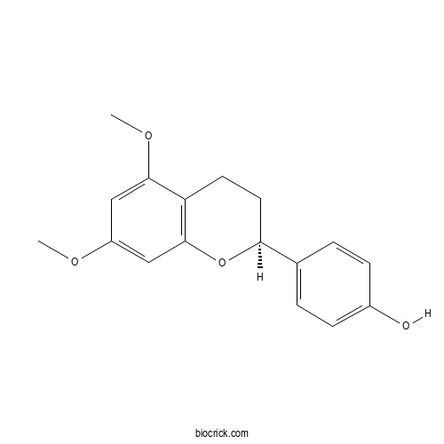 5,7-Dimethoxy-4'-hydroxyflavan 2D chemical structure