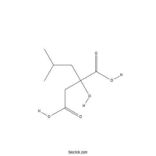 2-Hydroxy-2-(2-methylpropyl)butanedioic acid 2D chemical structure