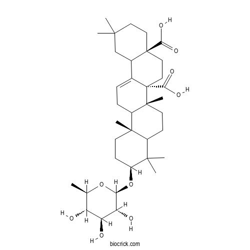 Cincholic acid 3-O-&beta;-D-quinovopyranoside 2D chemical structure