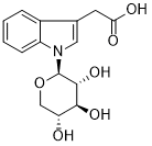 Indole-3-acetic acid N-&beta;-D-xylopyranoside 2D chemical structure