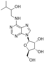 N-(2-Hydroxy-3-methylbutyl)adenosine 2D chemical structure