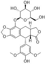 &alpha;-Peltatin 5-O-glucoside 2D chemical structure