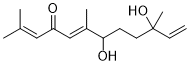 7,10-Dihydroxy-2,6,10-trimethyl-2,5,11-dodecatrien-4-one 2D chemical structure