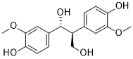 erythro-1,2-Bis(4-hydroxy-3-methoxyphenyl)propane-1,3-diol 2D chemical structure