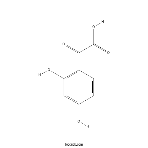 2,4-Dihydroxy-&alpha;-oxobenzeneacetic acid 2D chemical structure