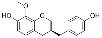 7, 4'-Dihydroxy-8-methoxyhomoisoflavan 2D chemical structure