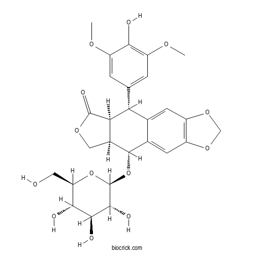 4'-Demethylpicropodophyllin glucoside 2D chemical structure
