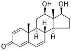 12&beta;,17&beta;-Dihydroxyandrosta-1,4,6-trien-3-one 2D chemical structure